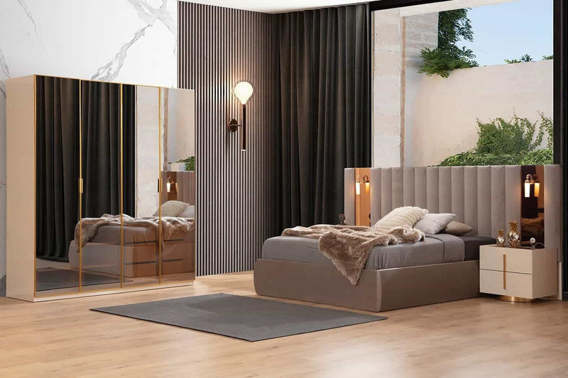 Nucca Yatak Odası Asos 4 Kapaklı Gardolap